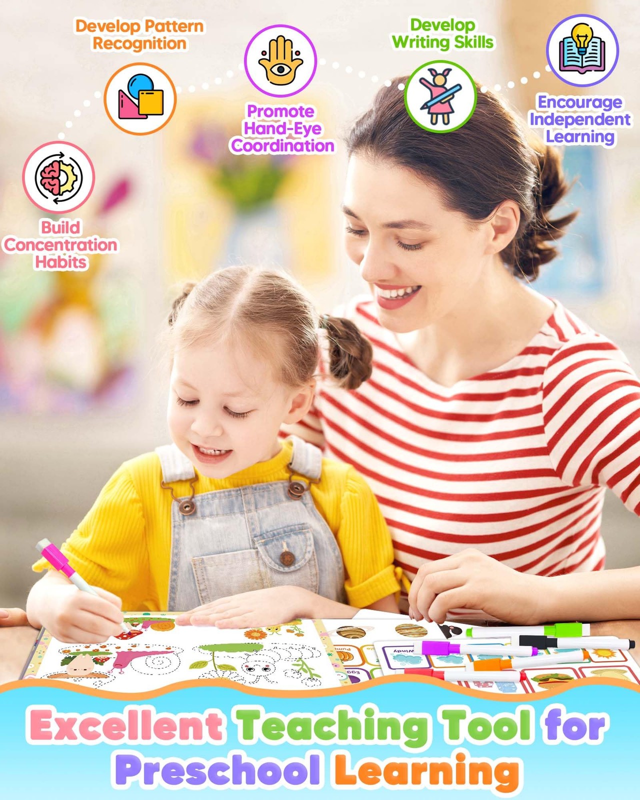 Toddler Busy Book Preschool Learning Activities, Montessori Educational Toys …