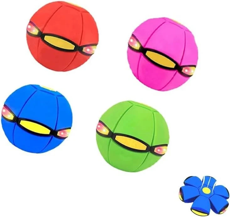 Magic Meta Bounce Ball 2-in-1 Flying Saucer Transforming LED Bouncy Toy Kids Pet