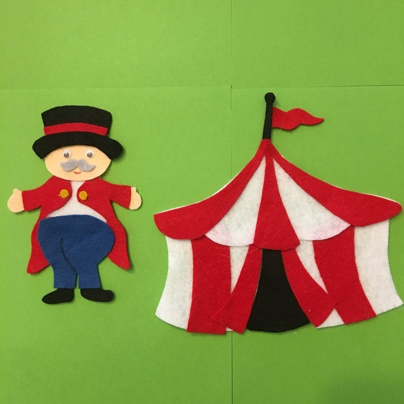 Dumbo the Elephant Handcrafted Characters for Felt Board Play