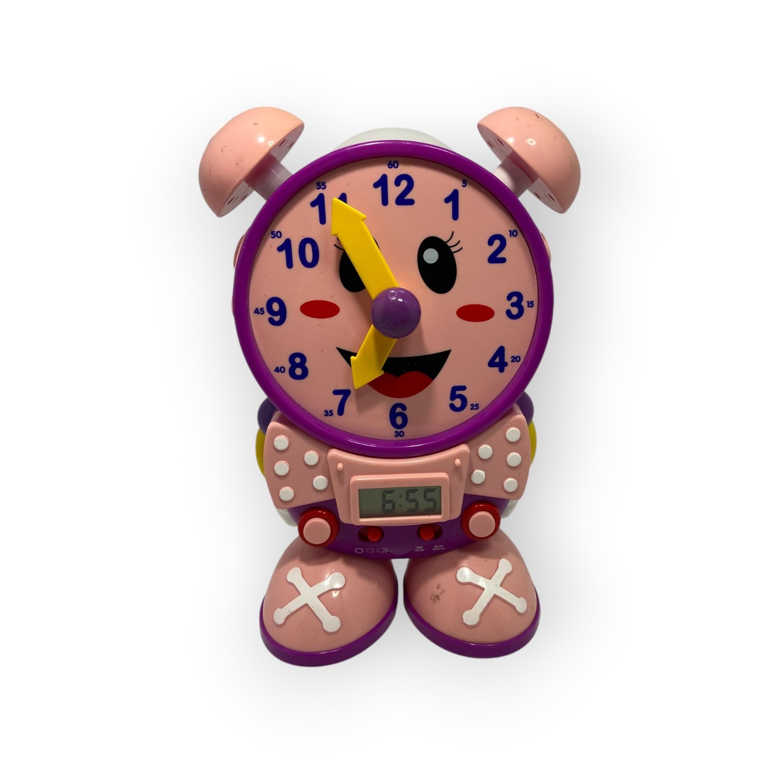 🍉 The Learning Journey Pink Telly The Teaching Learning Time Clock – Works J8