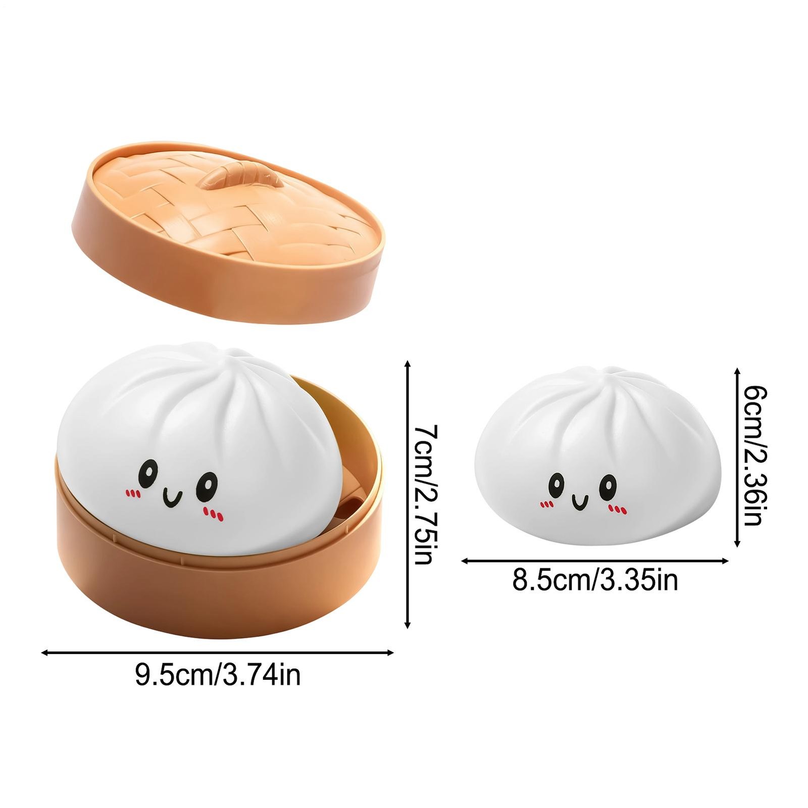Giant Glitter Dumpling Steamed Bun Dumpling Toy SoftAdorable Squeezing Toy