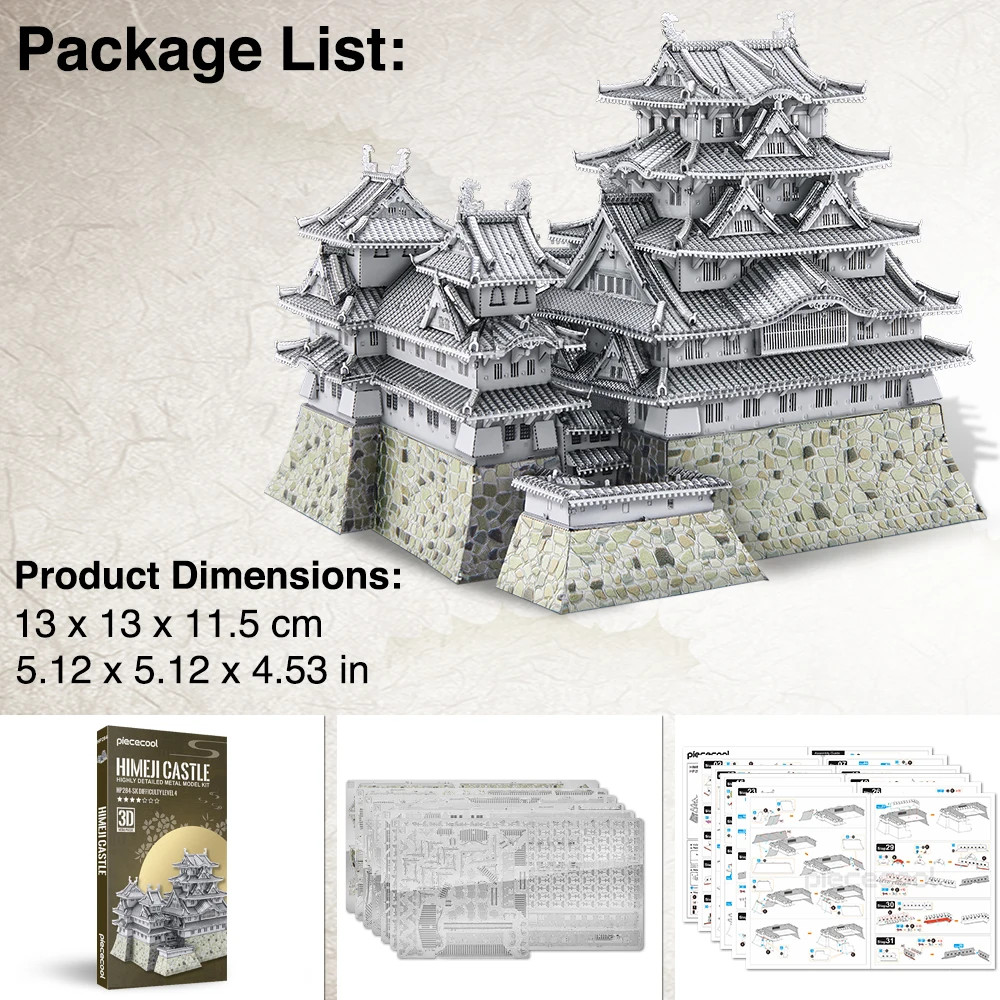 3D Puzzles Model Building Kit Construction Series Metal House Toy Christmas Gift