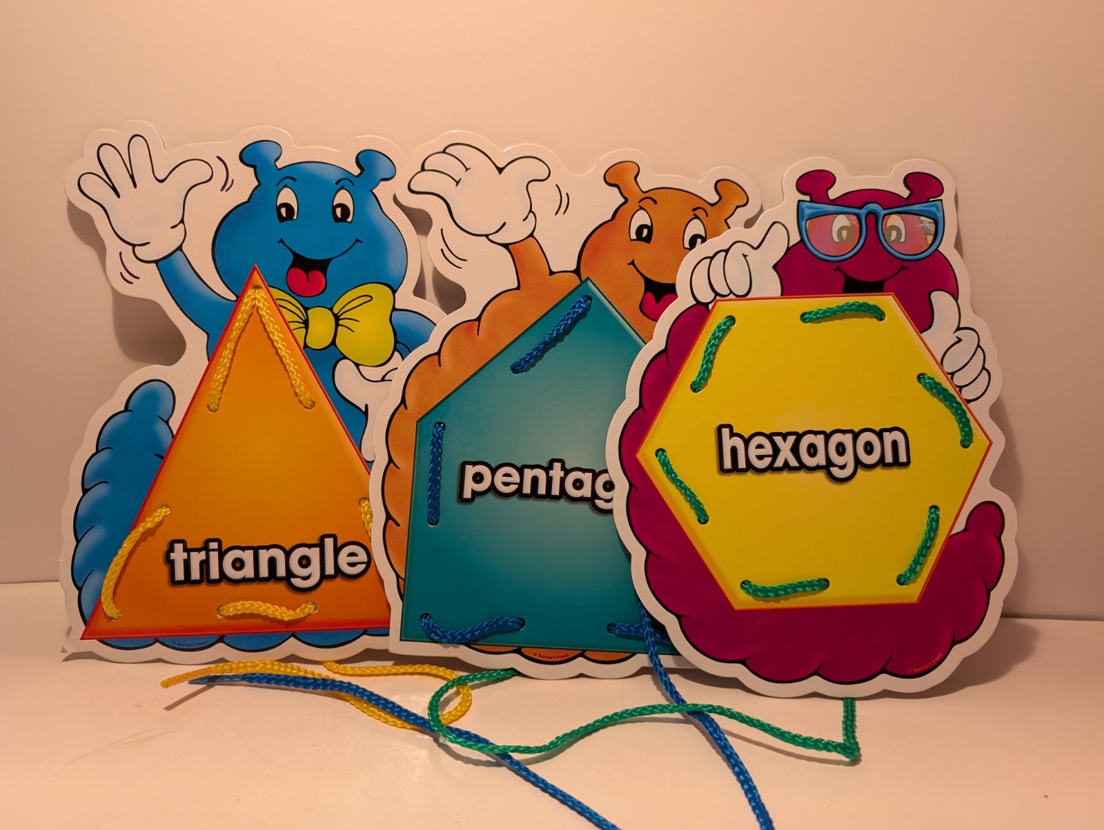 10 Piece Lacing Activity: Shapes with Matching Cards and Laces