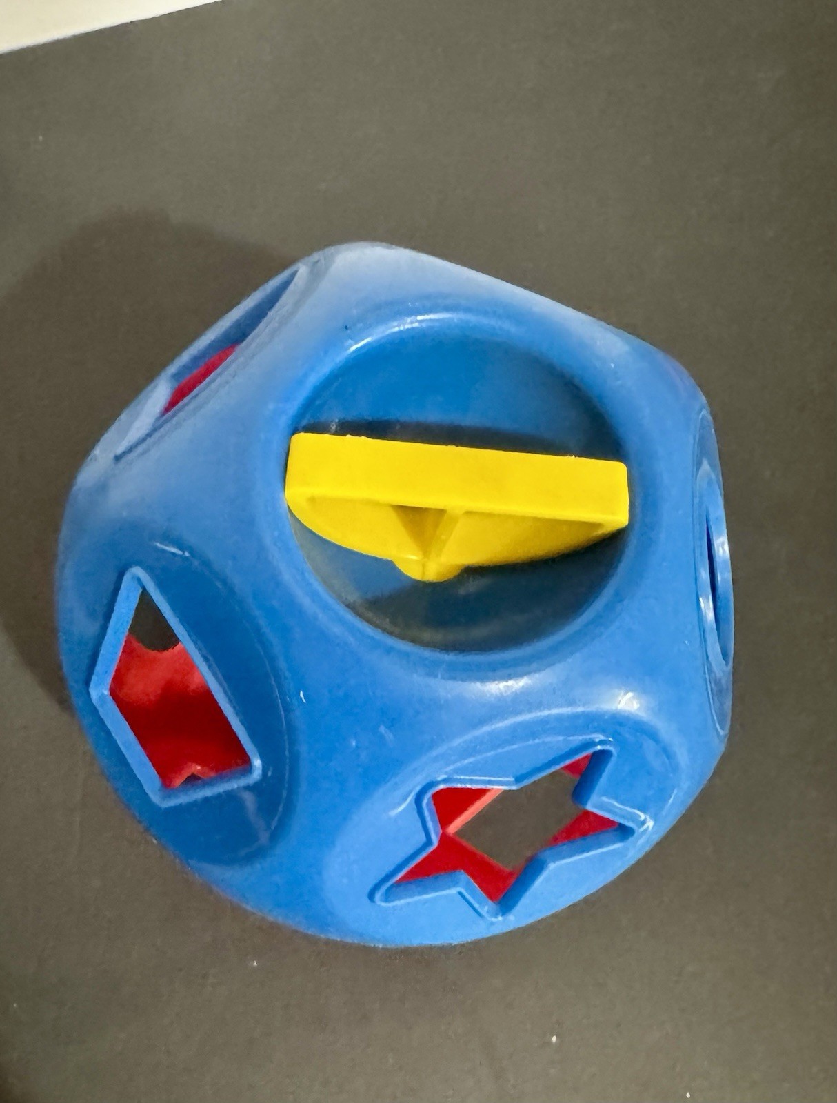 VTG Blue Red Tupperware Shape O Ball Numbers Sorter Tupperkids Kid Toy BALL only