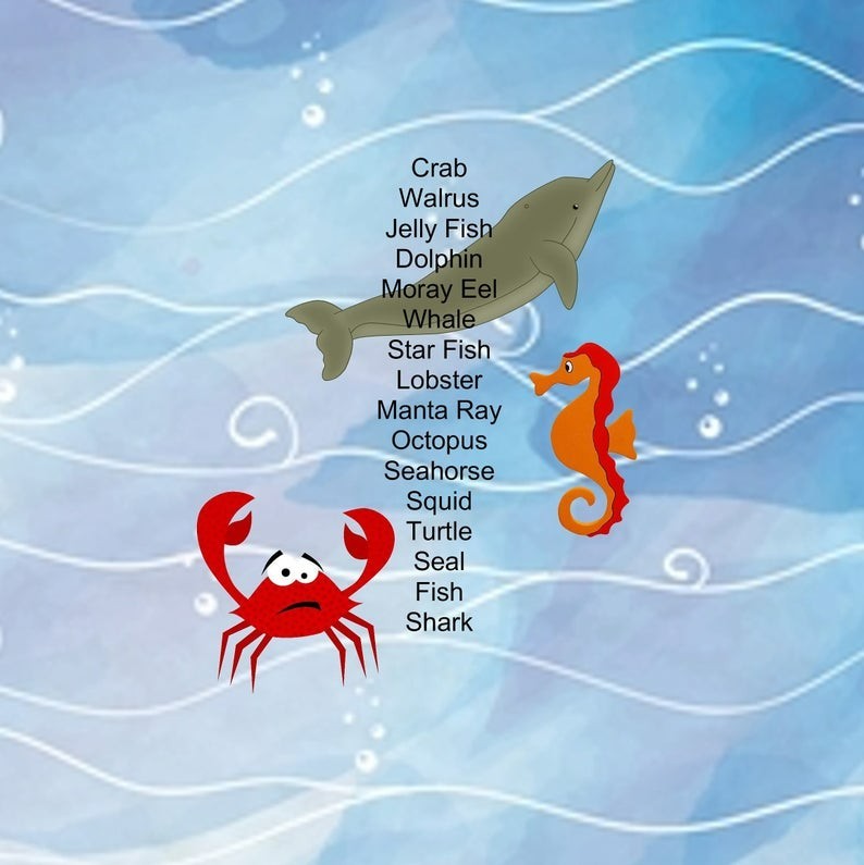 Under the Sea, Ocean Life, Sample Set for Felt or Flannel Board Play