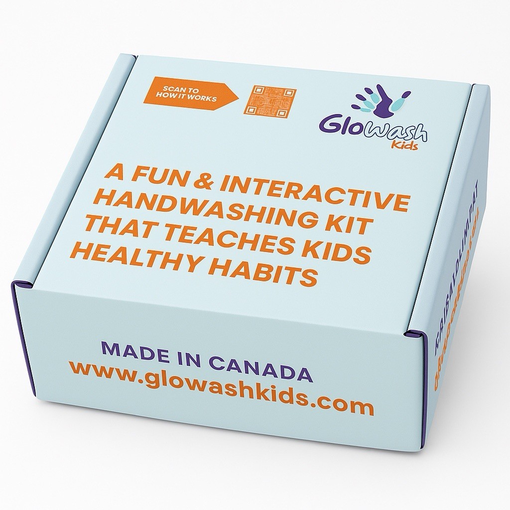 GloWash Kids Handwash Kit UV Lotion + Light Fun Germ Learning Set Made In 🇨🇦