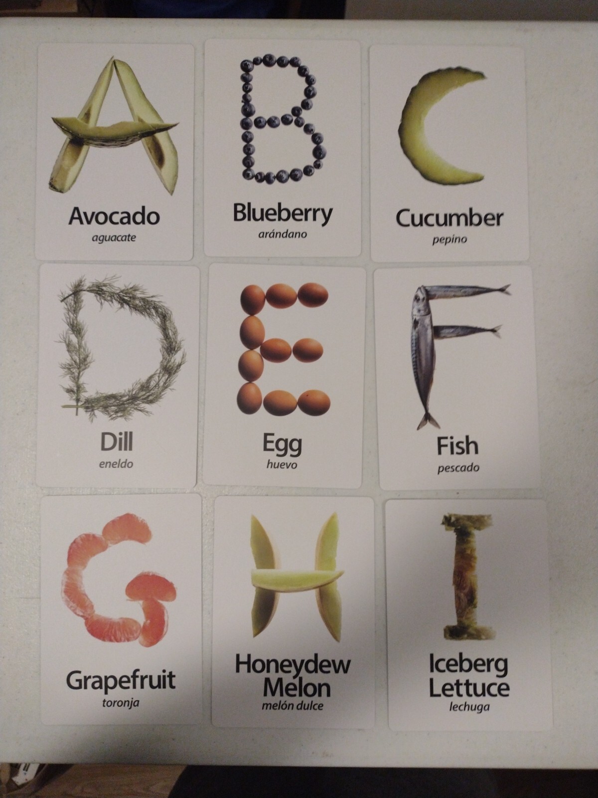 Eatable Alphabet Kitchen Activity Cards Recipe Cooking Child Kid