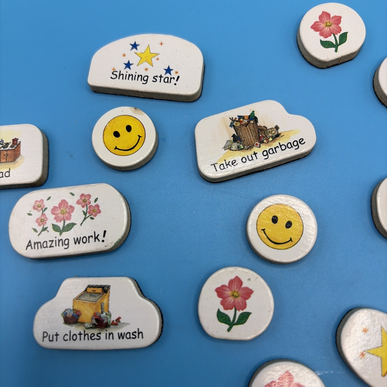 Reward Behavior Chart Magnets Lot Classroom Chore Incentive Smiley Star Teacher