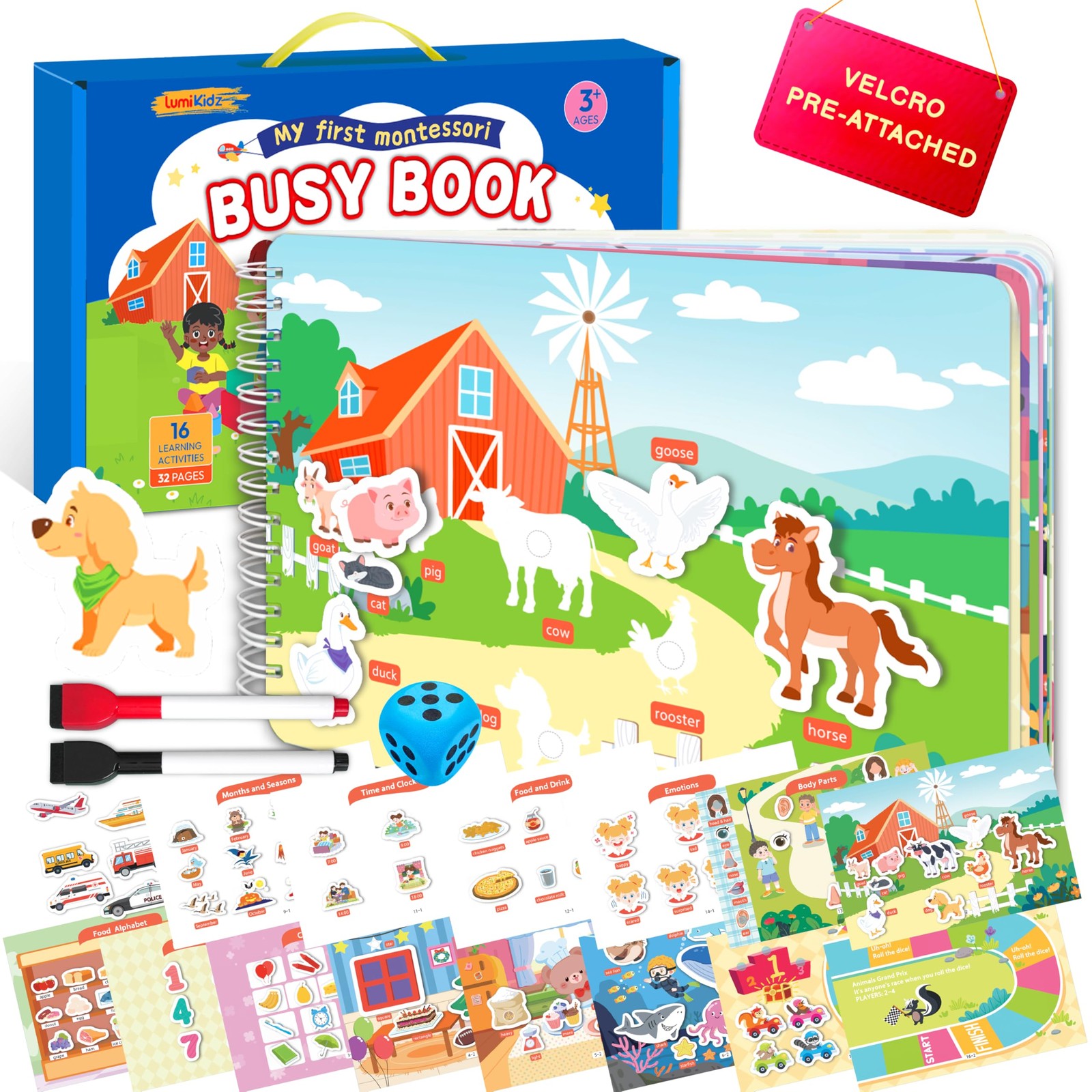 Montessori Busy Book for Toddlers 35, Preschool Learning Activities, Toddler …