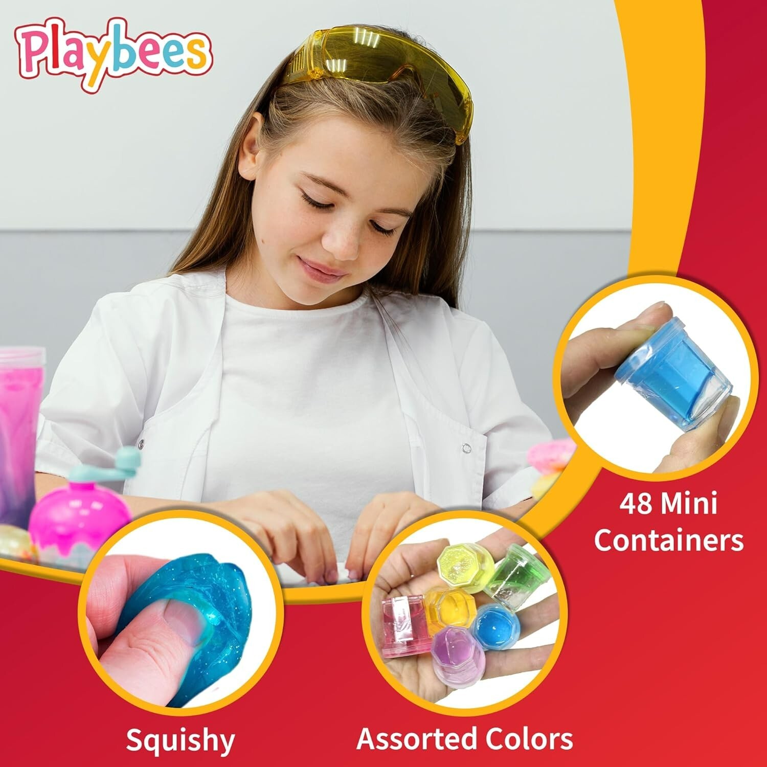 Mini Putty with Glitter – 96 Pack Neon Color Sludge