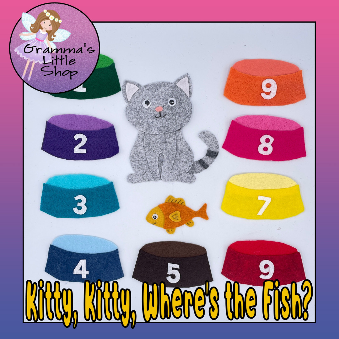 Kitty Kitty, Where’s the Fish? Felt Game – A Color Recognition Activity