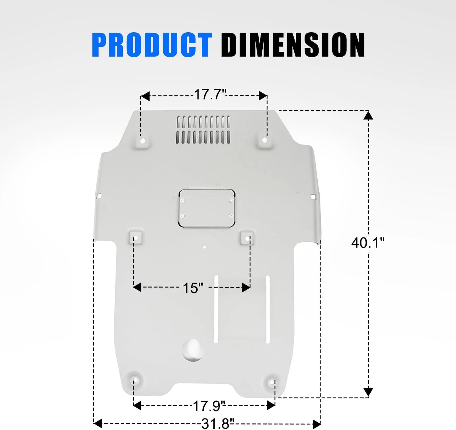 Front Skid Plate w/Sound Insulation Cotton Compatible with 2016-2023 Toyota Taco