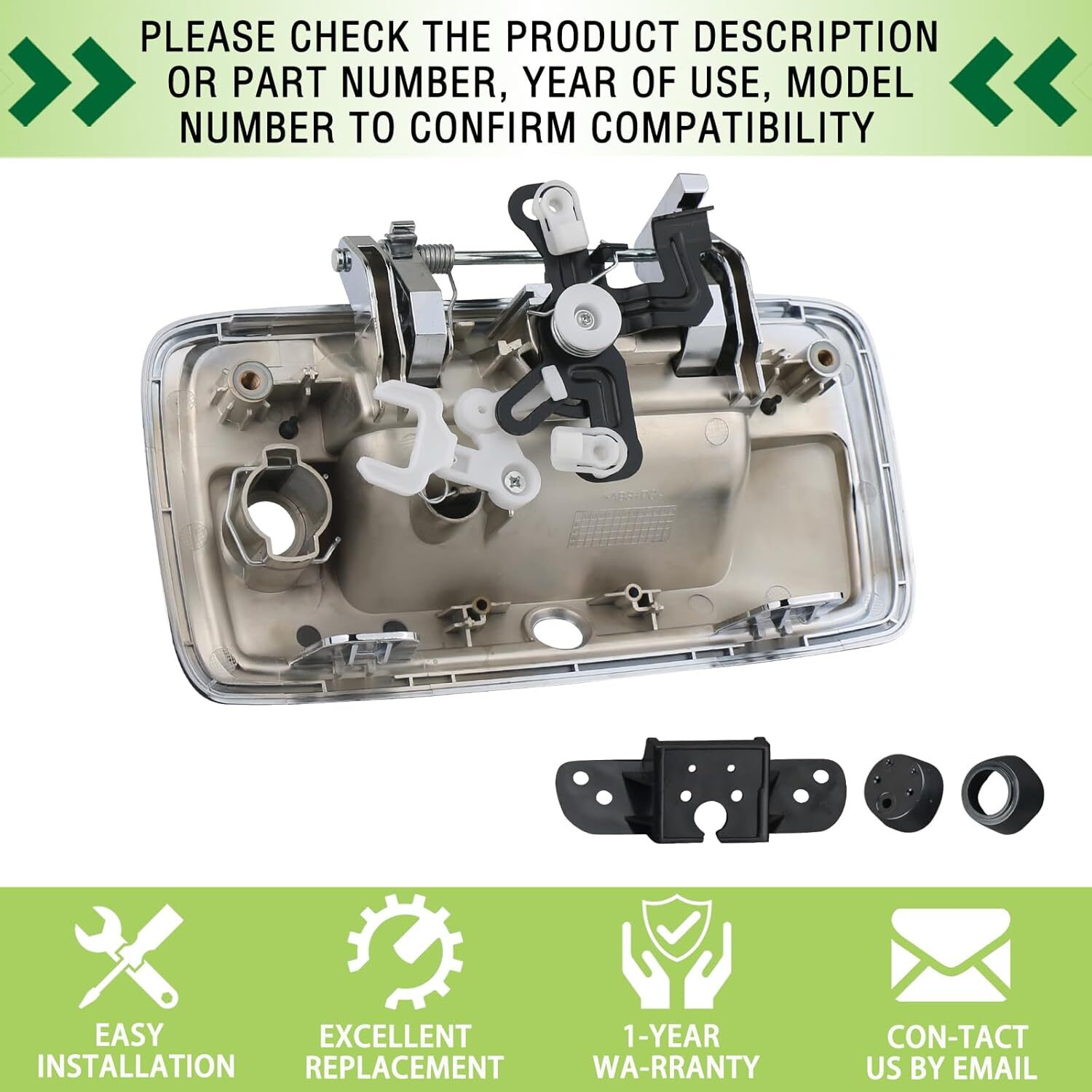 Tailgate Handle with Camera Hole Liftgate Latch Handle with Keyhole Chrome Fit