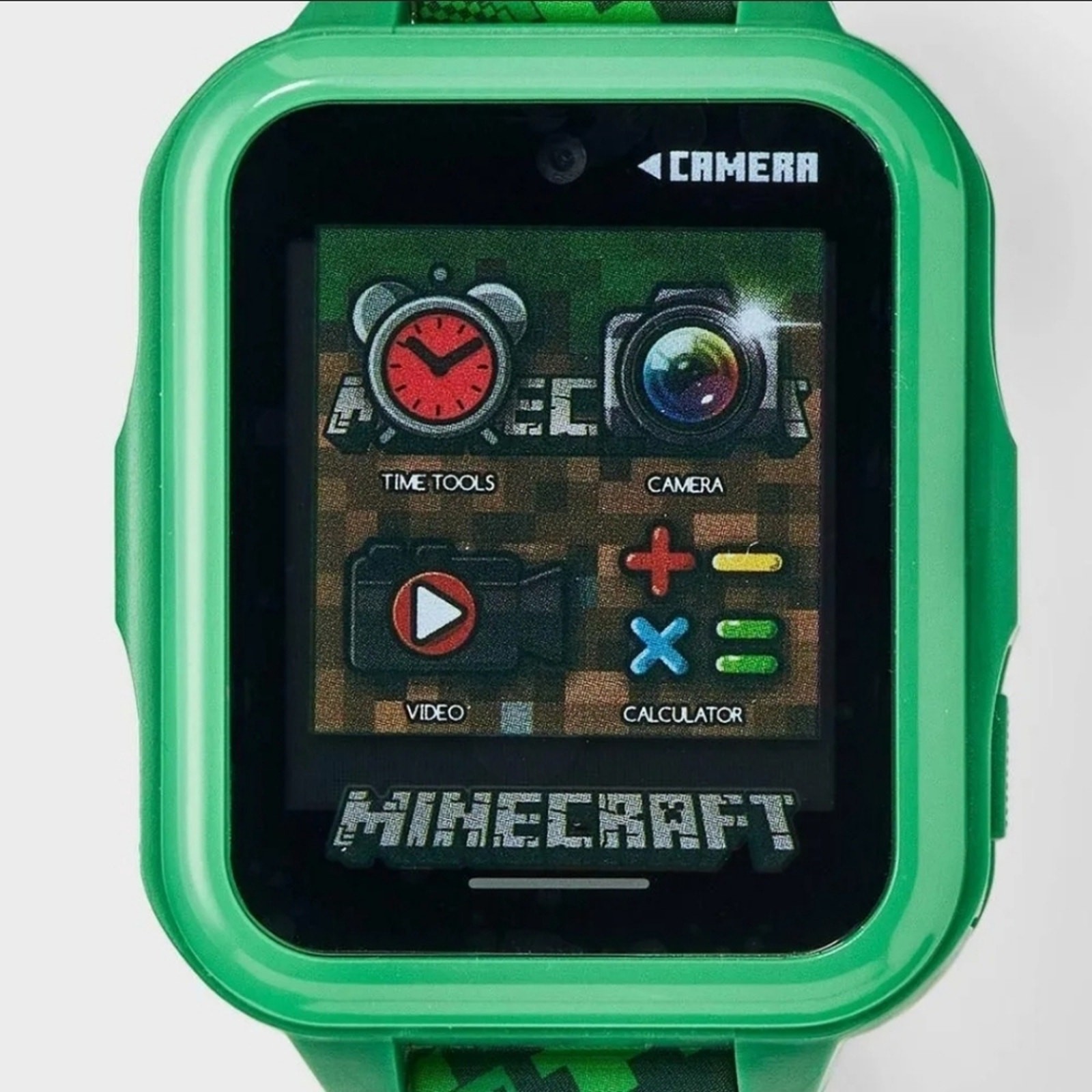 Minecraft Kids Smartwatch Touch screen Camera Video Games Alarm Calculator Green