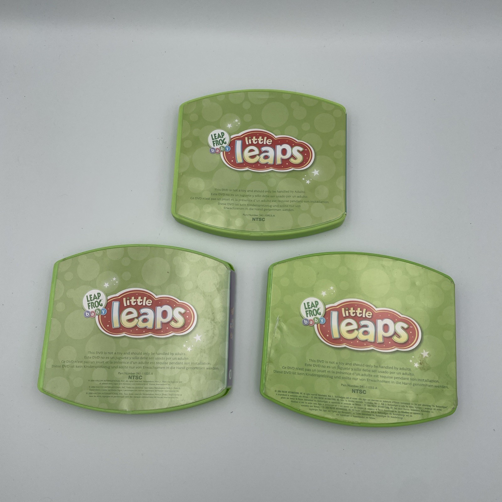 LeapFrog Little Leaps Learning System Interactive Educational DVD Games Lot of 3