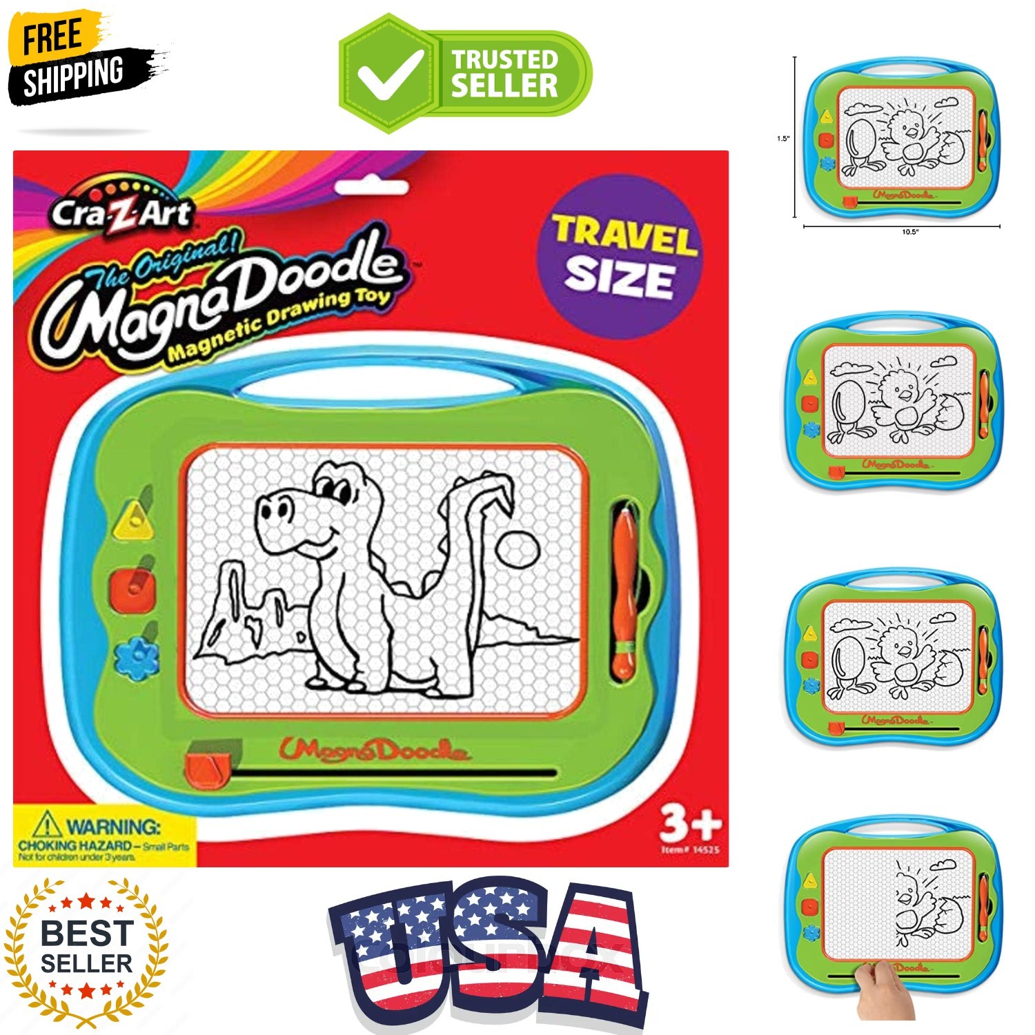 Travel Magna Doodle – 50 of Creative Fun – Classic Magnetic Drawing Board To…