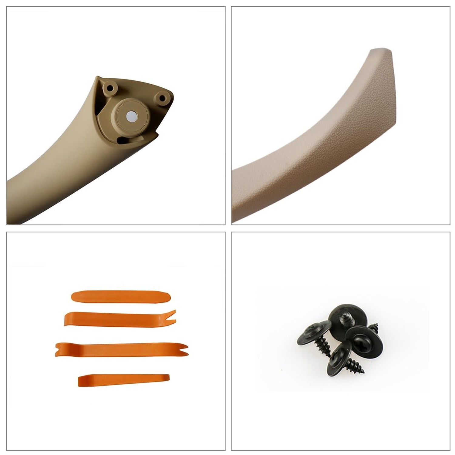 Beige Right Front Side Inner Door Panel Handle and Door Pull Outer Trim Cover…