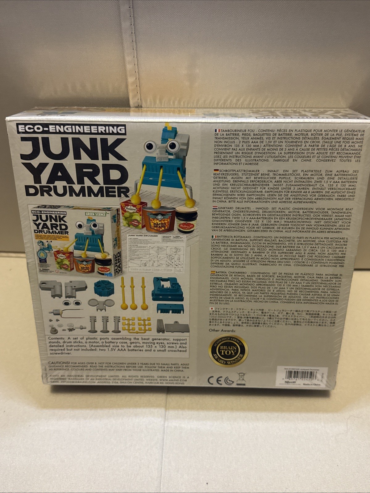 4M Green Science Eco-Engineering Junkyard Drummer Kit Build Your Own Ages 4+