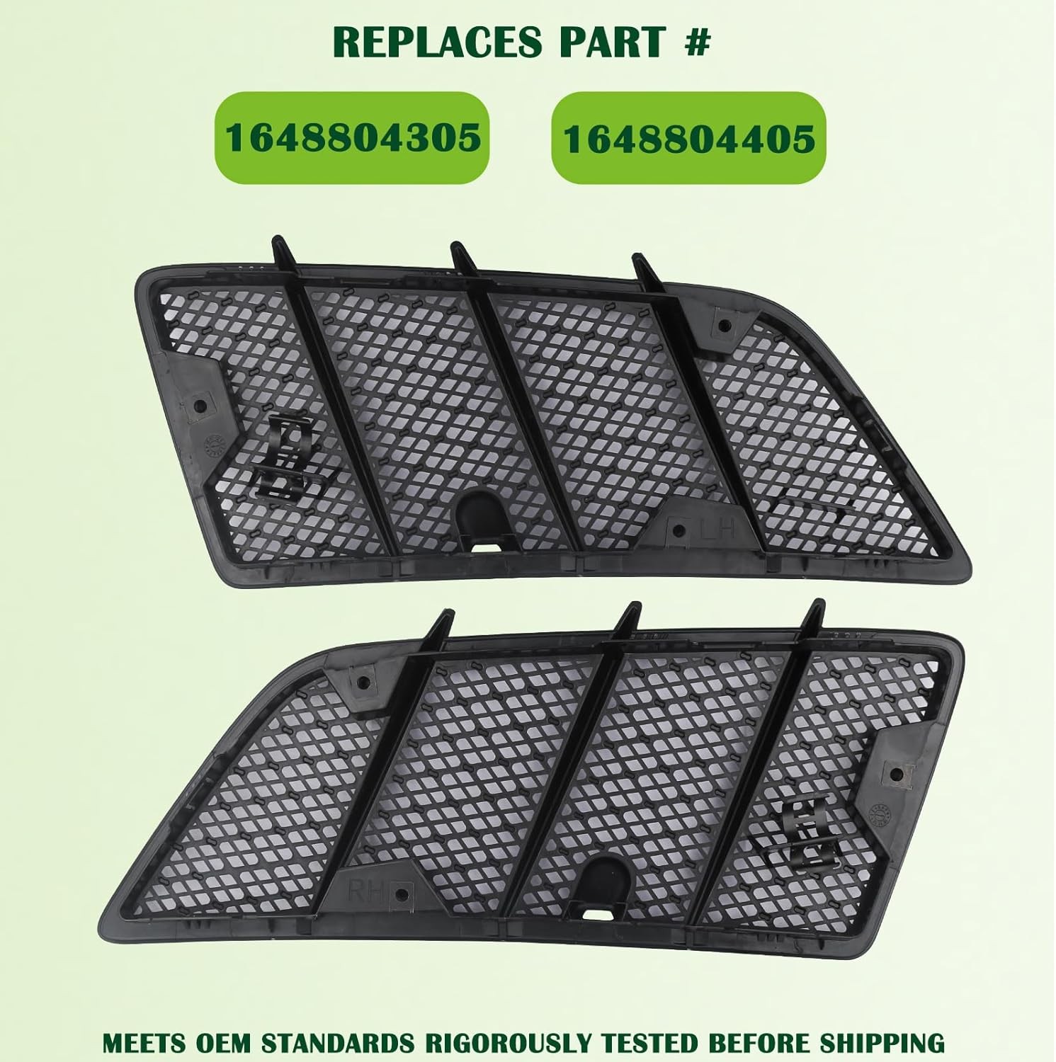 Pair Hood Air Vent Grille Cover Compatible with 2008-2011 Mercedes Benz W164