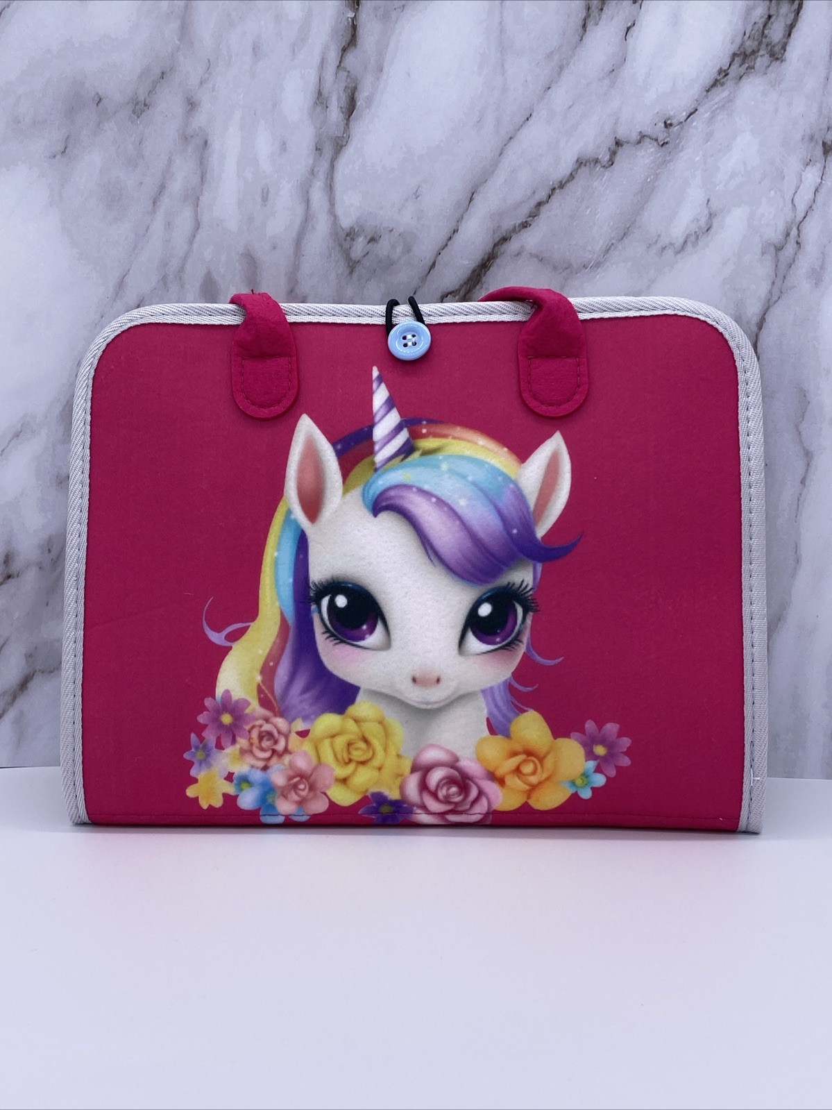Childrens Busy Board Travel Activity Educational Learning Book Toy Pink Unicorn