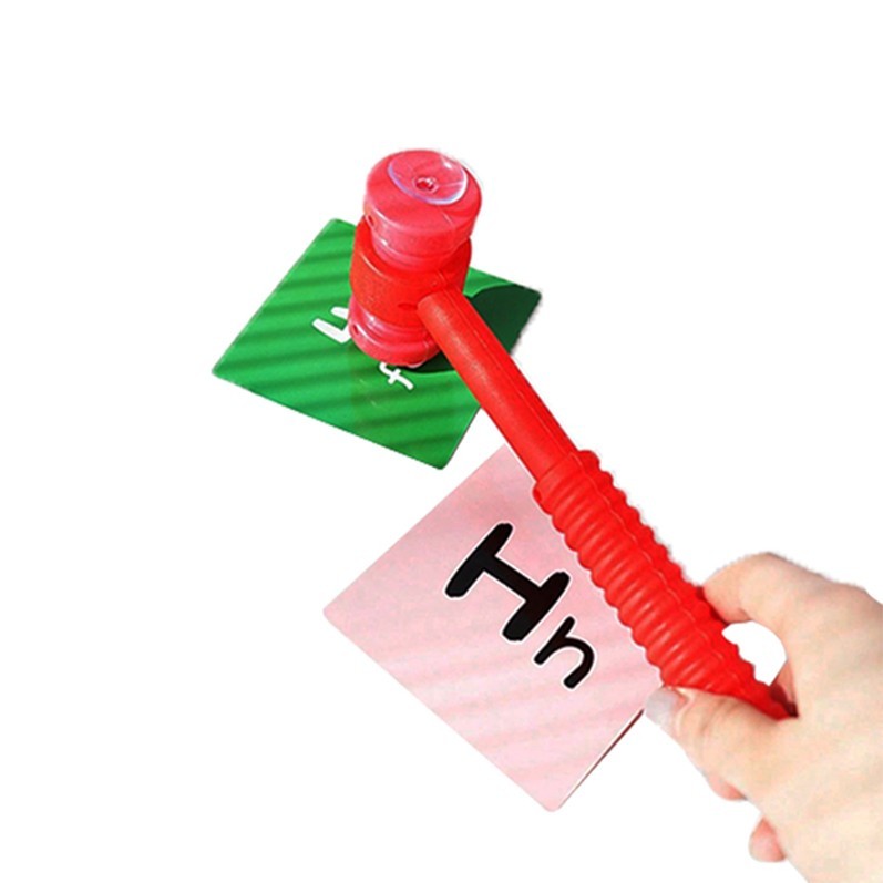 Double-Sided Suction Hammer Toy for ESL Flash Card Game Preschool Classroom