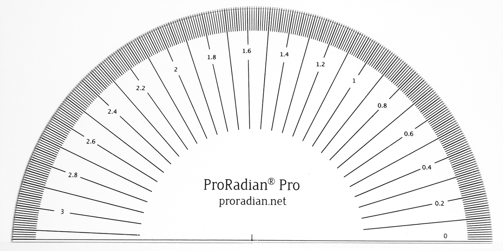 ProRadian Pro: Radian Scale Protractors – Math Science Engineering Measurement