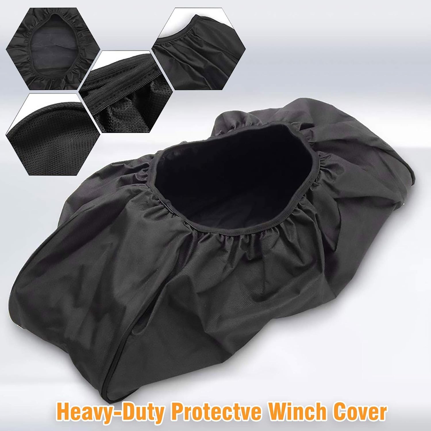 Winch Cover, Heavy Duty Waterproof Dust-Proof Winch Protection Cover, Ideal for