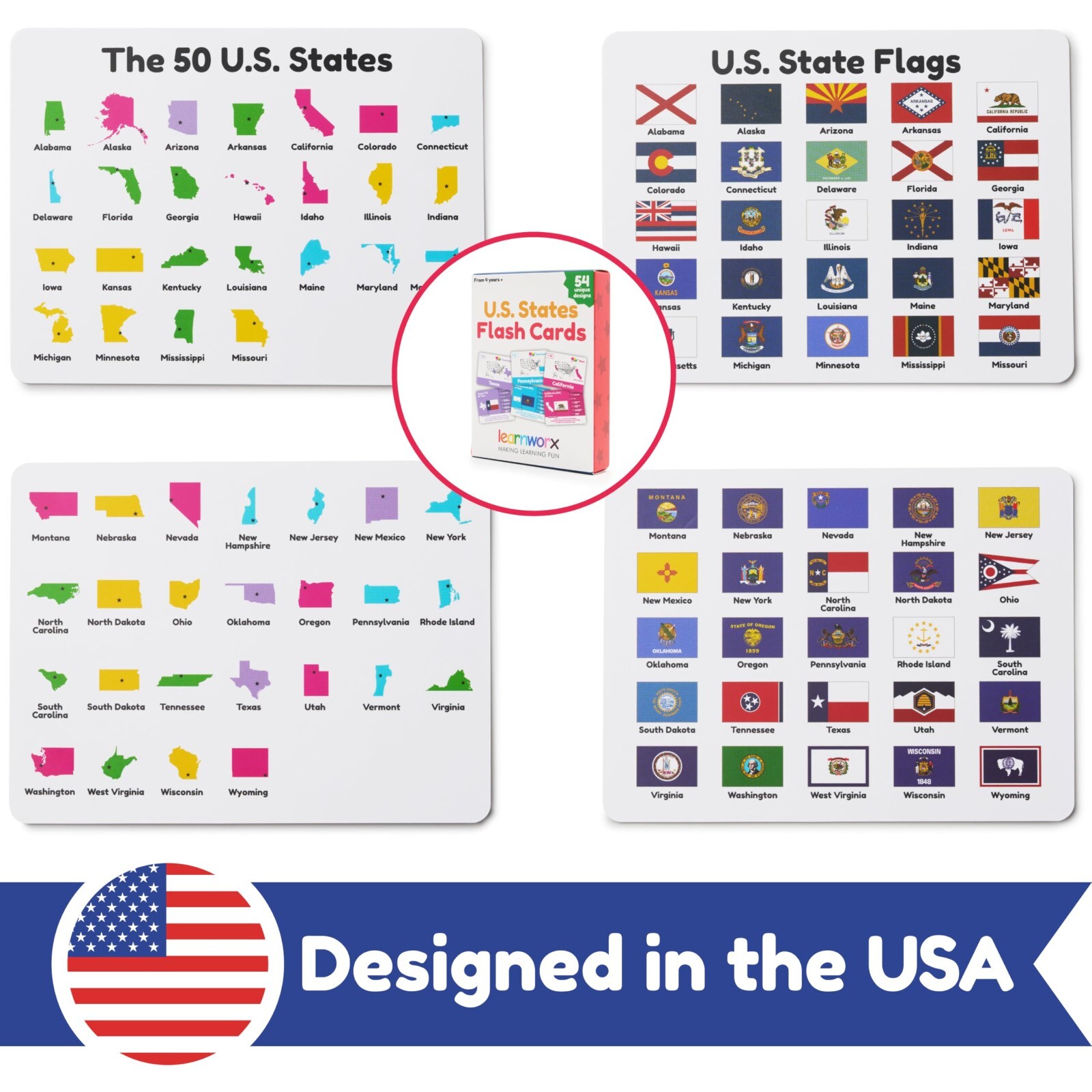 U.S. States Flash Cards