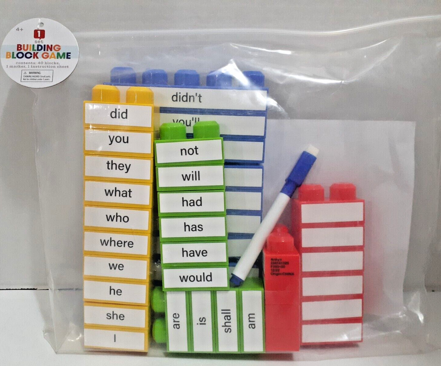 Ankyo Toys Educational Homeschooling Building Block Game ABBREVIATIONS ~ NEW