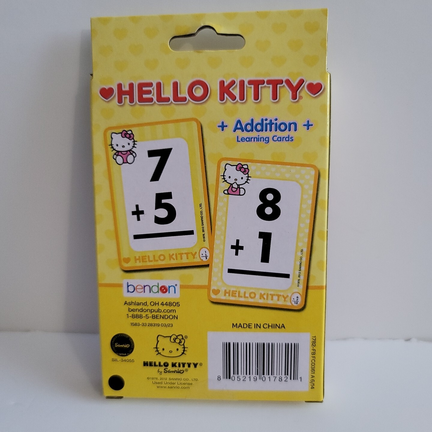 Hello Kitty Math Addition Flash Learning Cards