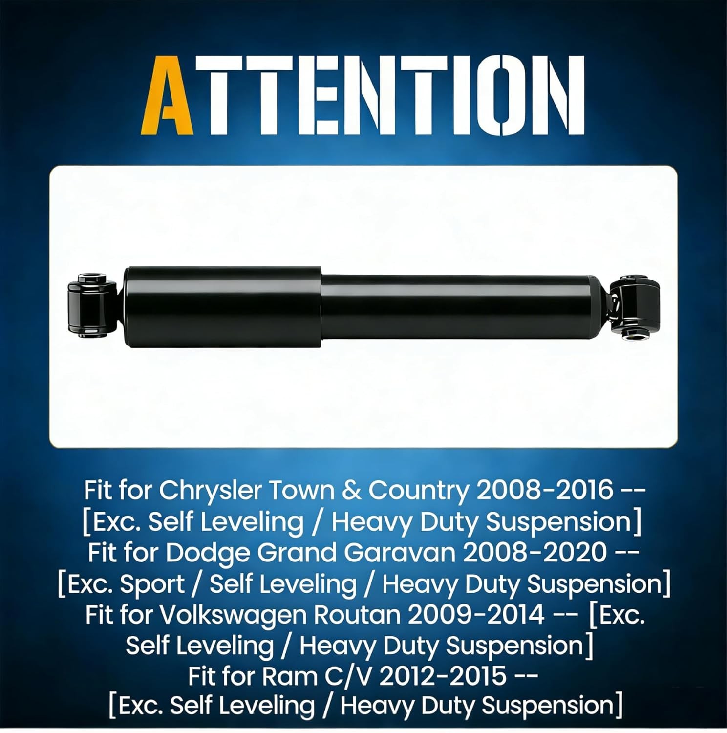 ILONPA 37290 Rear Struts Shocks Absorber Assemblies for 2008-2016 Chrysler Town