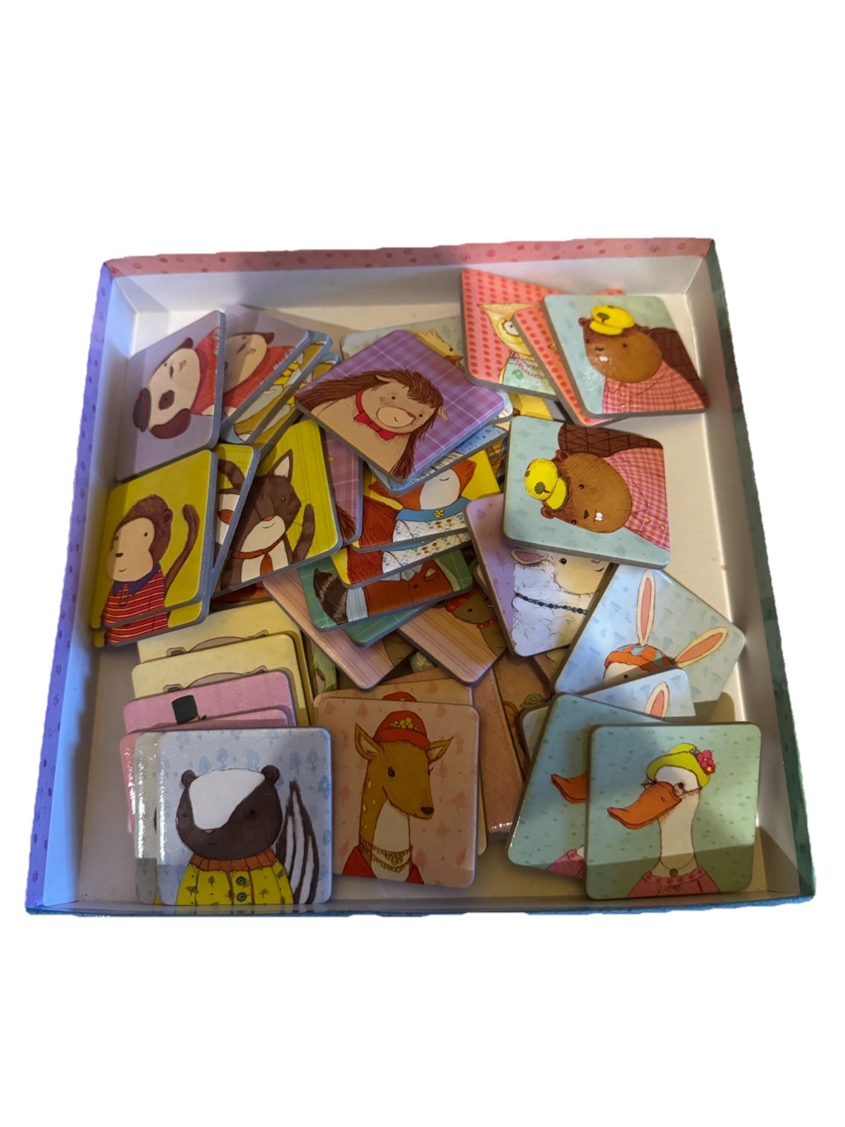 I Never Forget A Face Memory & Matching Game eeBoo Animals COMPLETE ~ Excellent!