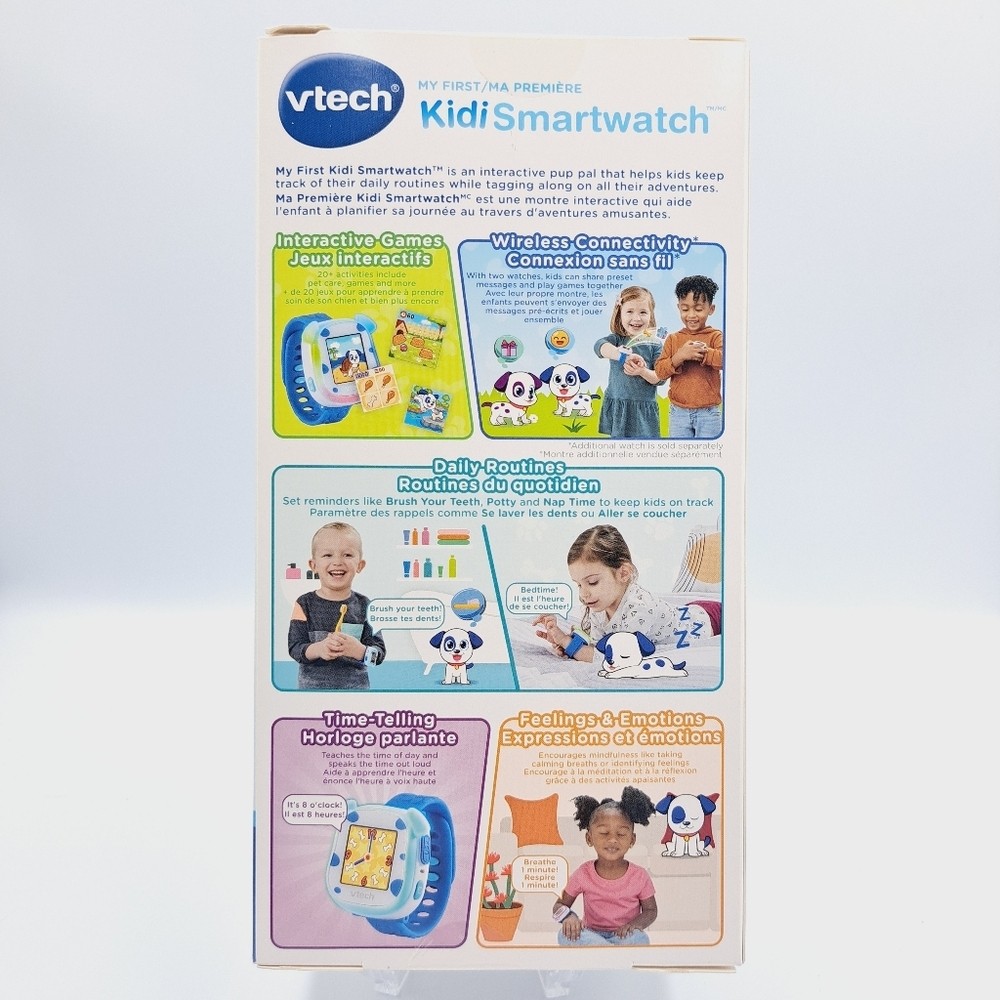 VTech My First Kidi Smartwatch Digital Dog Kid Education Exercise Toy Watch Blue