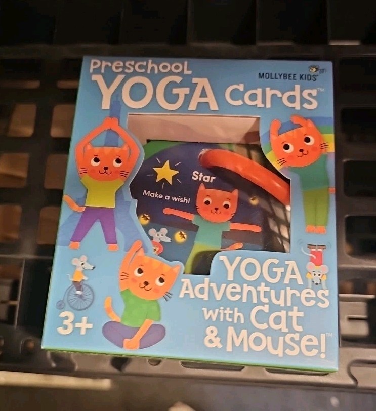 Mollybee Kids Preschool Yoga Cards Yoga Adventures with Cat and Mouse