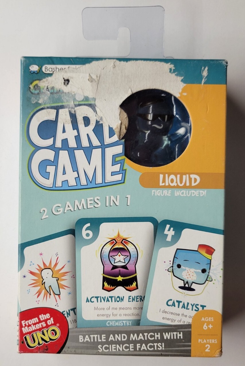 Basher Science Chemistry Card Game Battle & Match w/ Science Facts 2 Games in 1