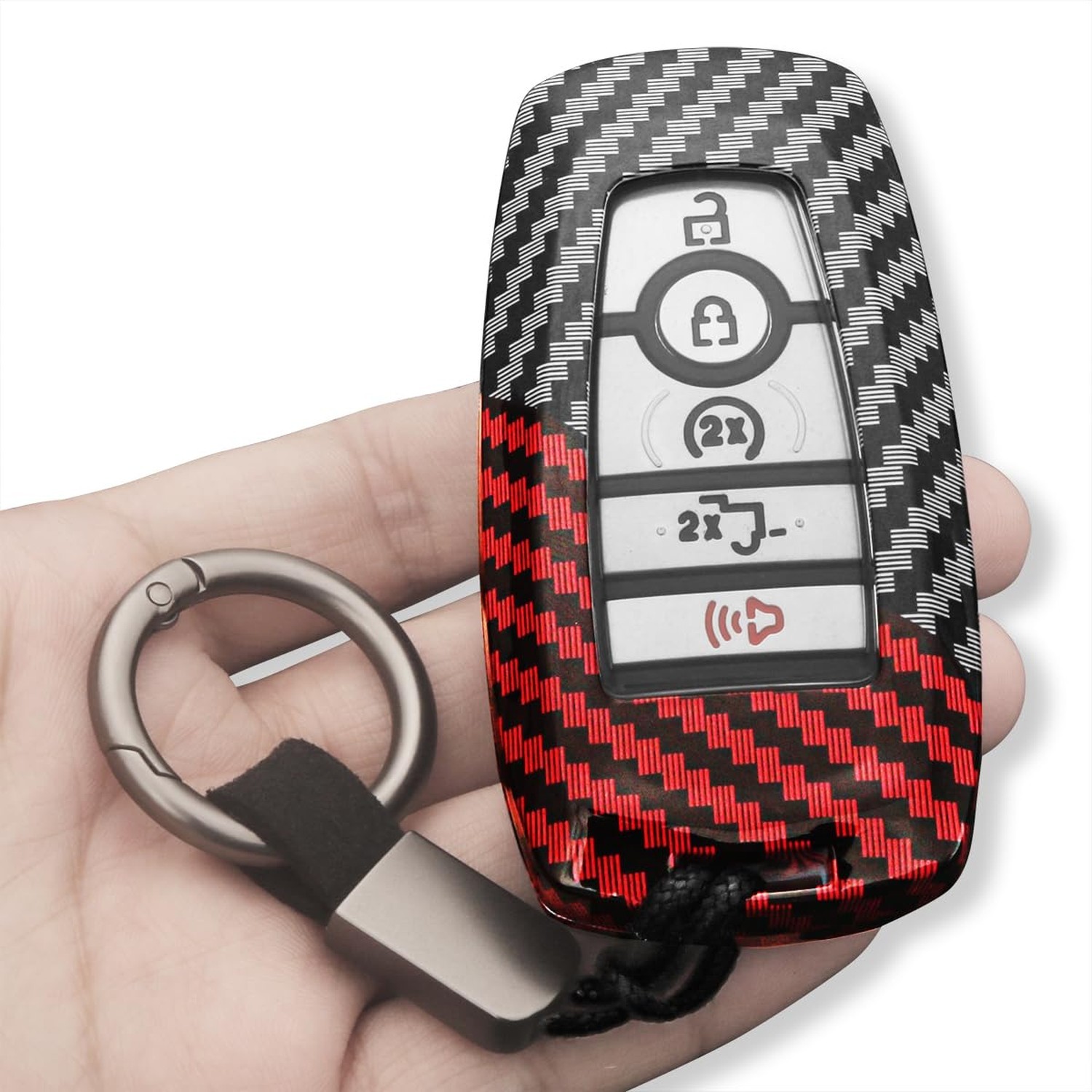 Car Key Shell Case Holder Protector Keychain Compatible for Ford Mustang F150…
