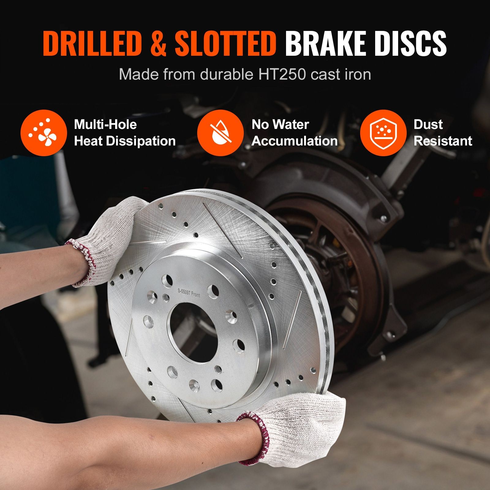 Front Rear Brake Kit for 2014-2018 Chevy Silverado GMC Sierra 1500