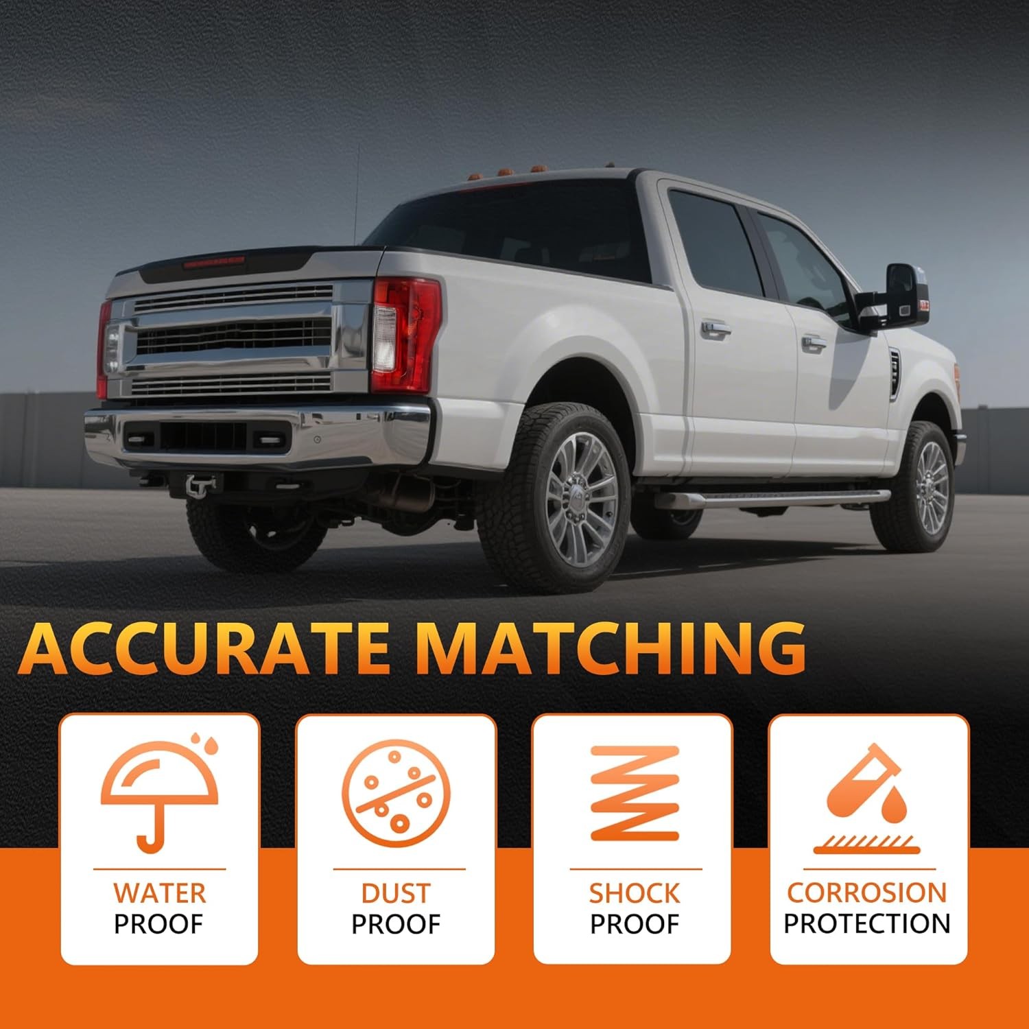 Tail Light Compatible With 2017-2019 Ford F-250 F-350 Super Duty Right Passenger