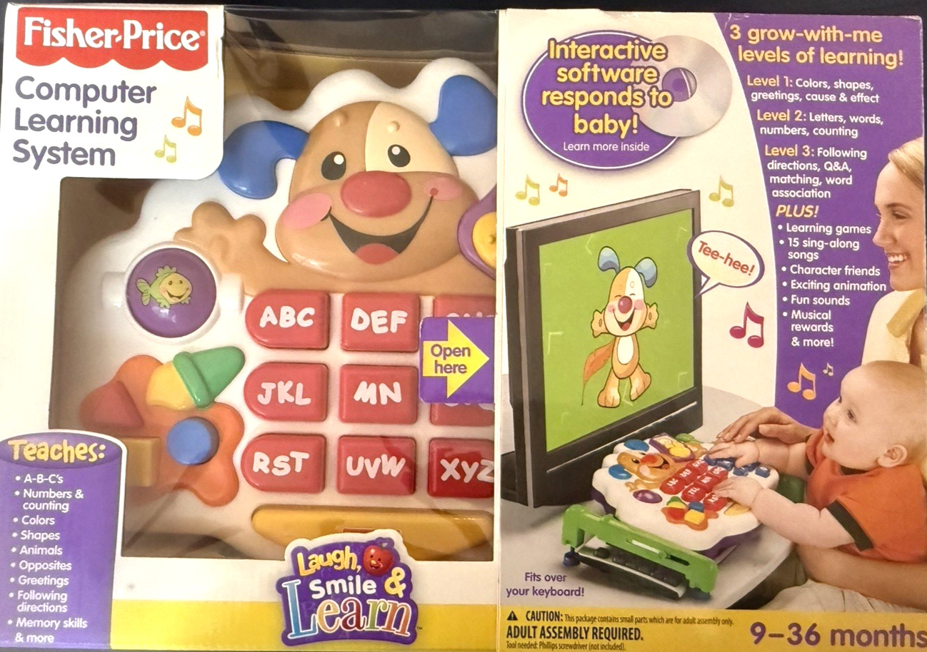 Fisher Price Computer Learning System 9- 36 Months ABC Laugh Smile Learn NEW