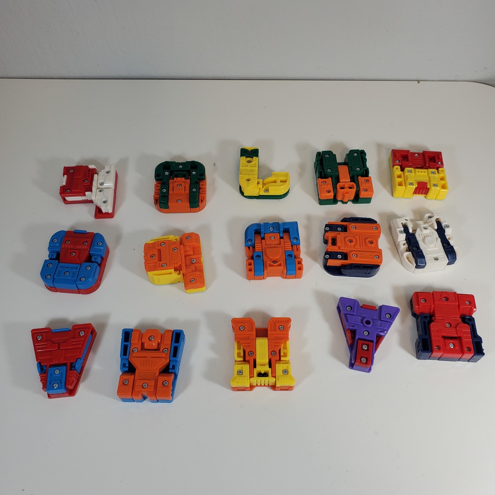 Alphabots Lot 15 Transforming Alphabet Letters Learning Toy Robots Vintage