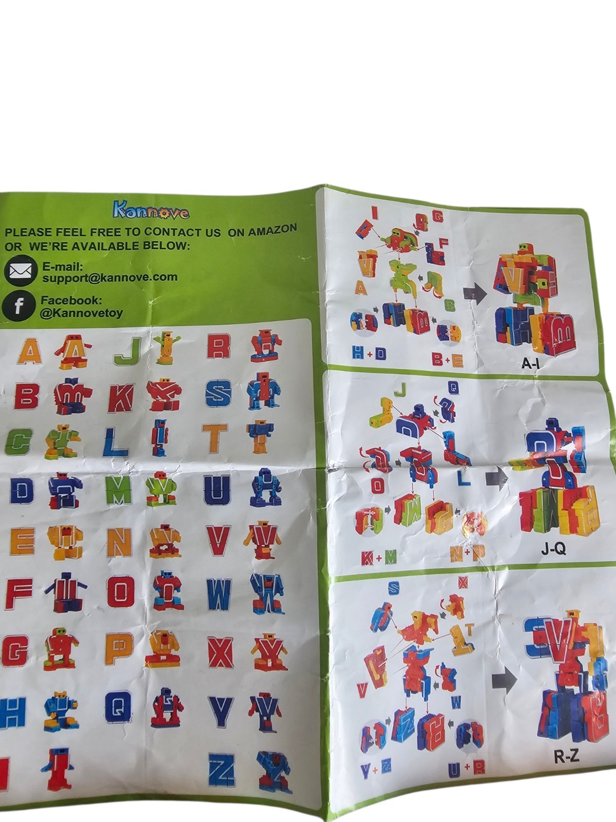 ALPHABLOCKS Alphabet Character Set for Kids Transforming And Combining Robots