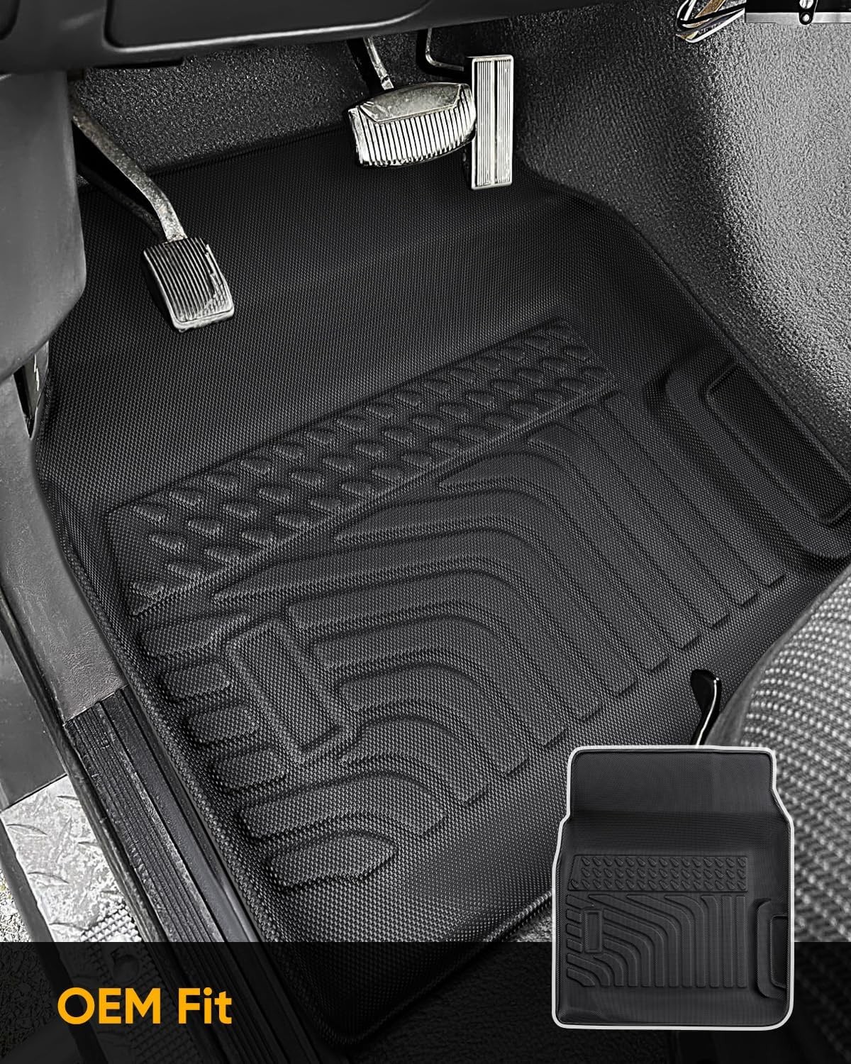 All Weather Floor Mats for Ford F150/Ford Bronco 1980-1996, F-250/F350 1980-1…