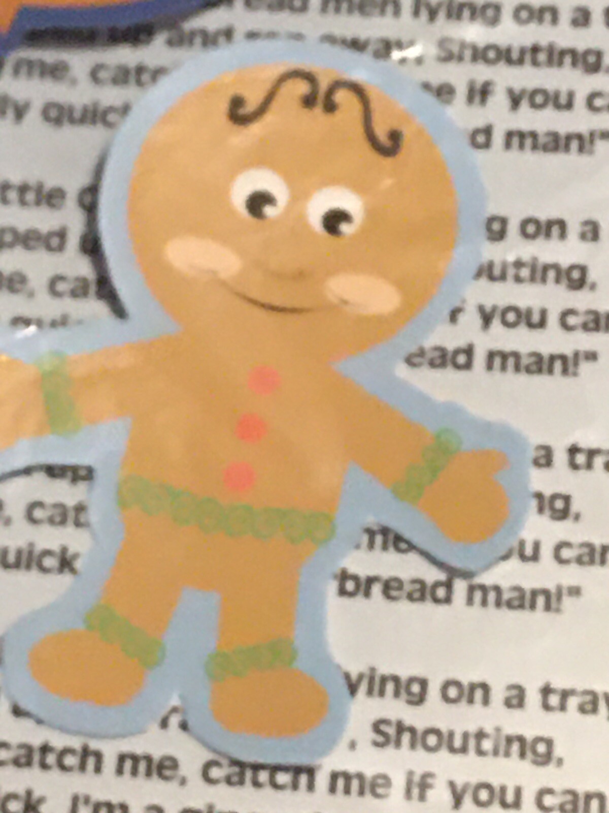 FIVE LITTLE GINGERBREAD MEN – LAMINATED – FLANNEL FELT STORY and PIECES