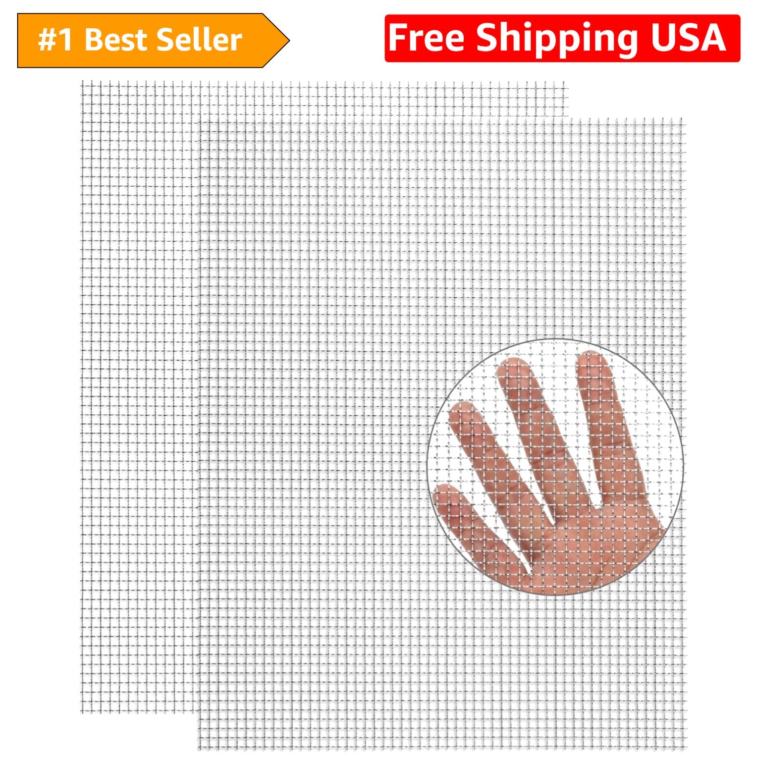 Upgraded 2Pack Mesh Screen Crimped 304, 5 Mesh 11 X 14.2 inch, Not Easy Falli…