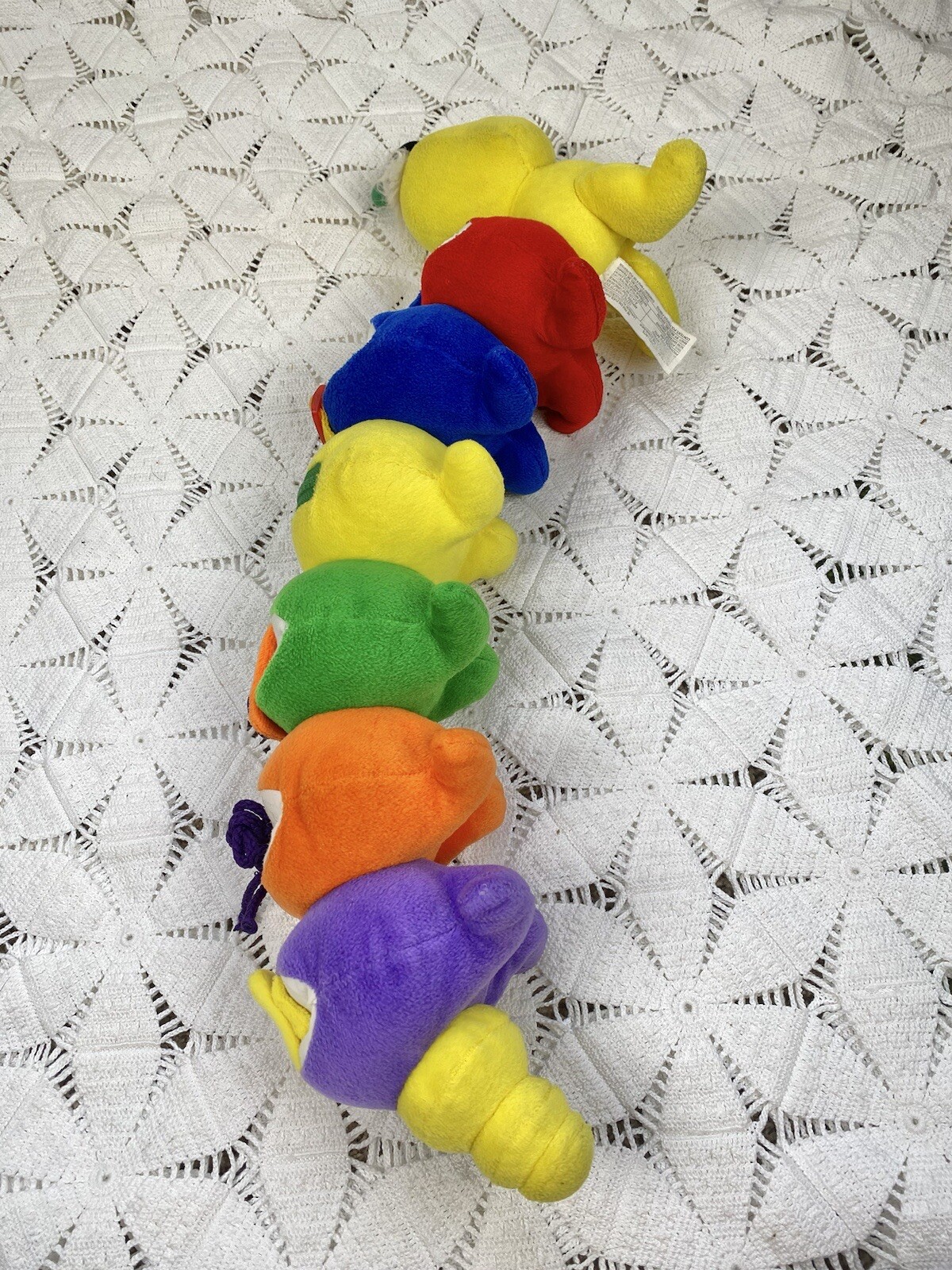 Discovery Toys 2000 Caterpillar Dress-A-Pillar Plush Learning Toy 21″ Preloved