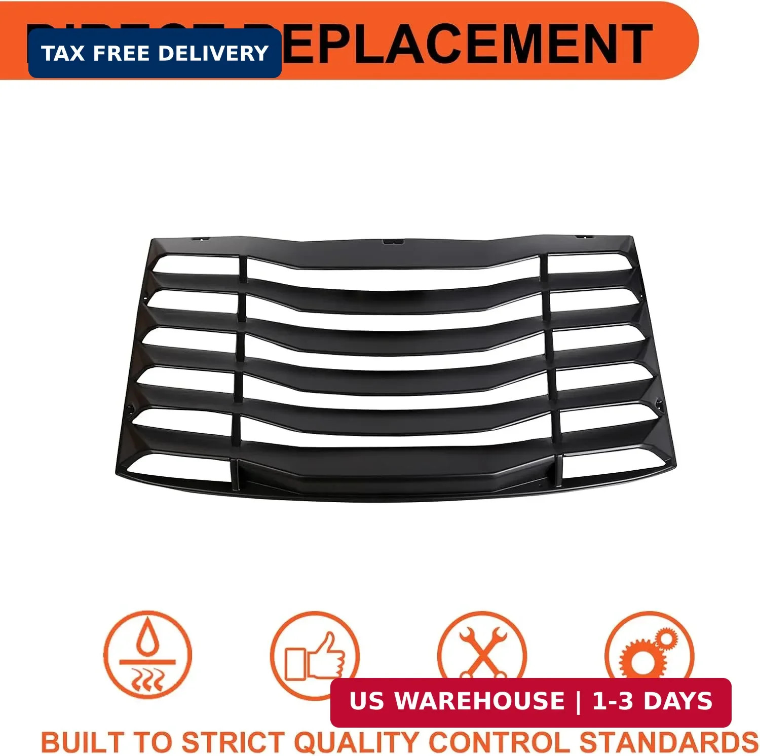 Rear Window Louver Compatible with 2016-2023 Chevy Camaro Rear Windshield