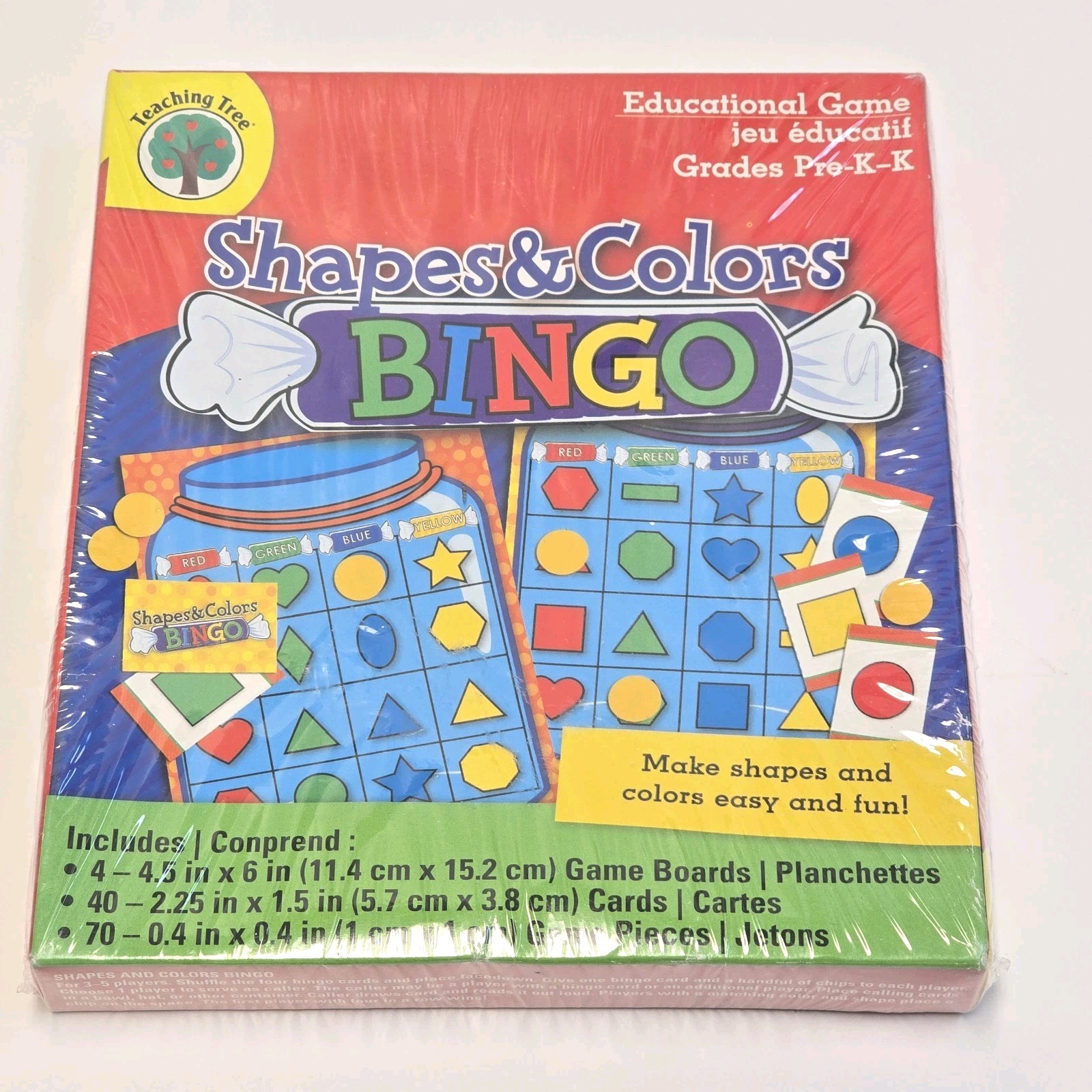 Teaching Tree Shapes & Colors Bingo Educational Game Pre-K – K Learning