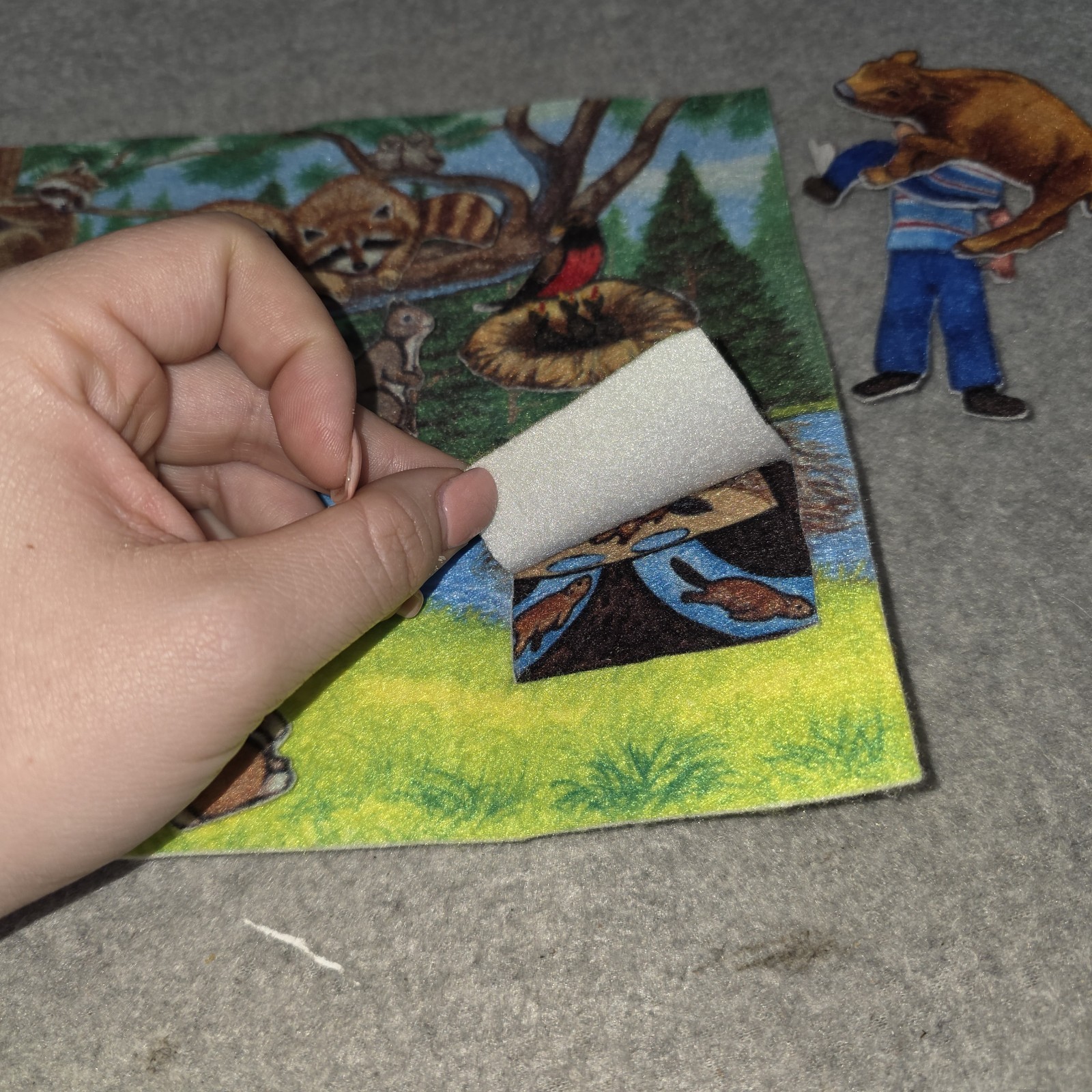 Little Folk Visuals Felt Wild Animal Mothers And Her Babies 1985 Cut Story Book