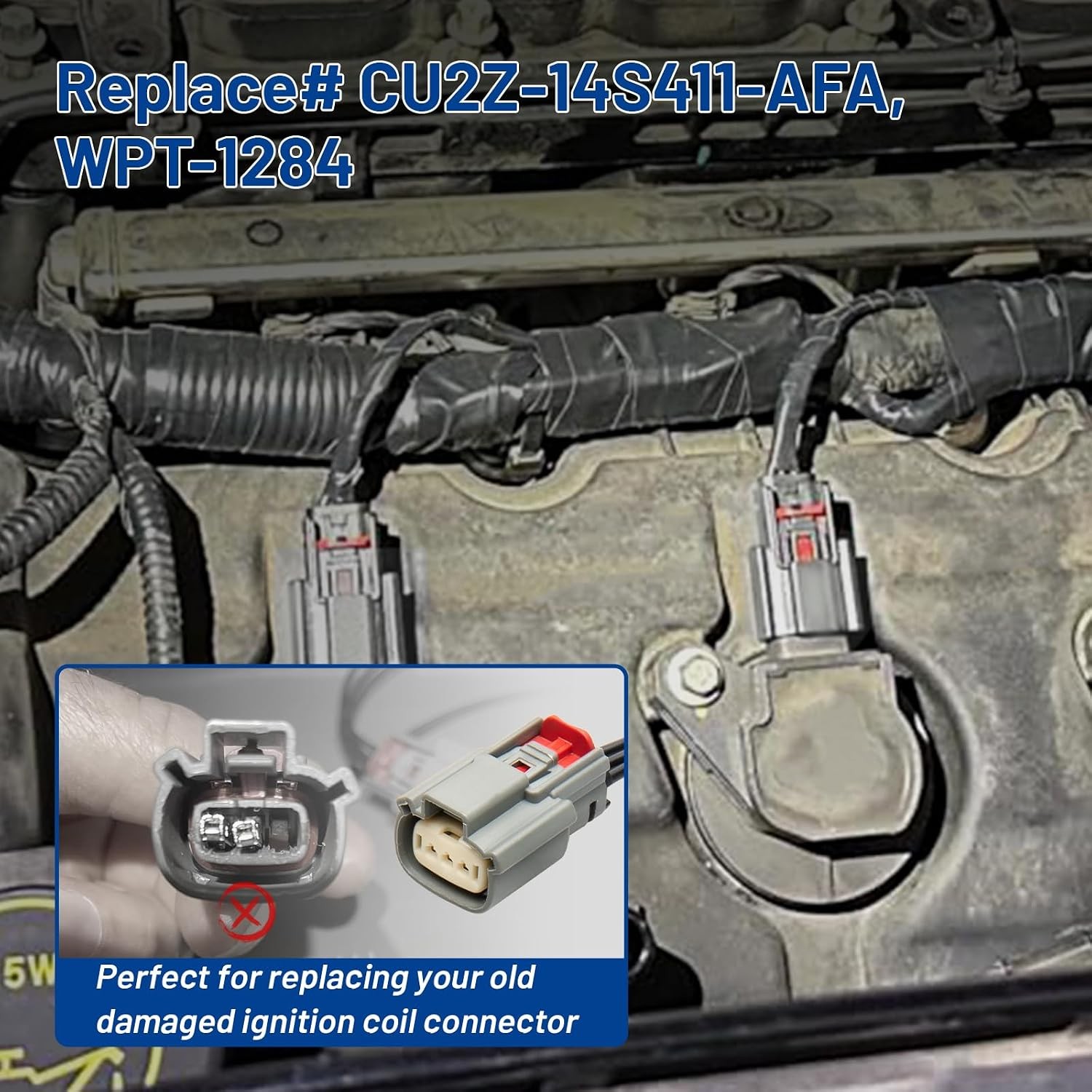 4x Ignition Coil Connector Pigtail Harness For Ford Lincoln Expedition Explorer