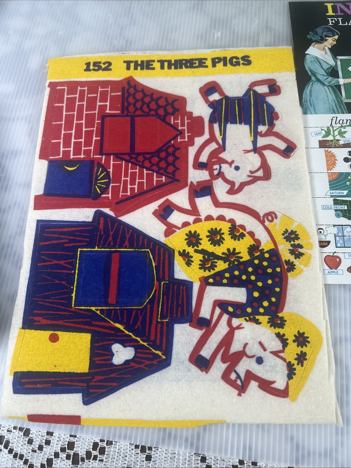 Instructo THREE LITTLE PIGS 3 Billy Goat Flannelboard Story CutOuts Vintage